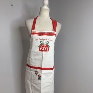 Christmas red/white apron LOVELESS CAFE Nashville